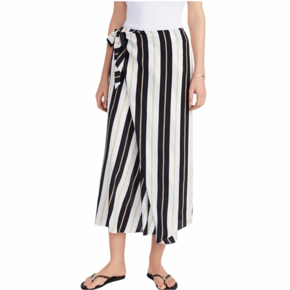 Tommy Bahama Chappel Striped Silk Wrap Skirt Size XS